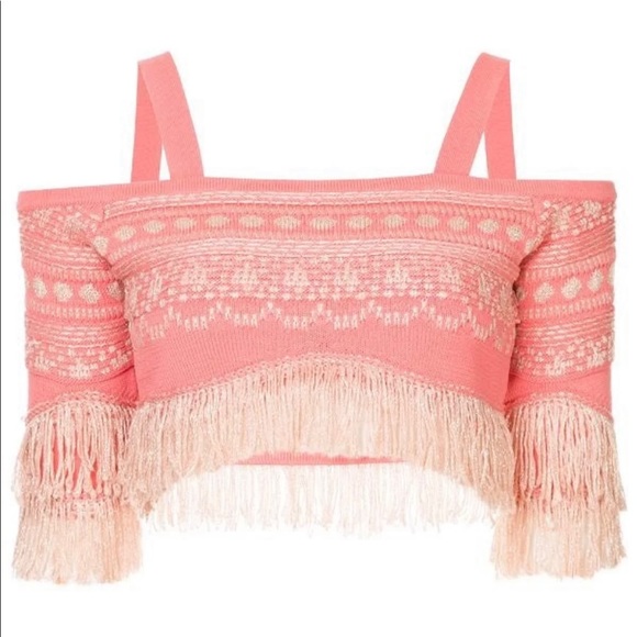 Alice McCall Pink & Gold Fringe Sweater Skirt Set 4 Barbie! - Picture 2 of 6